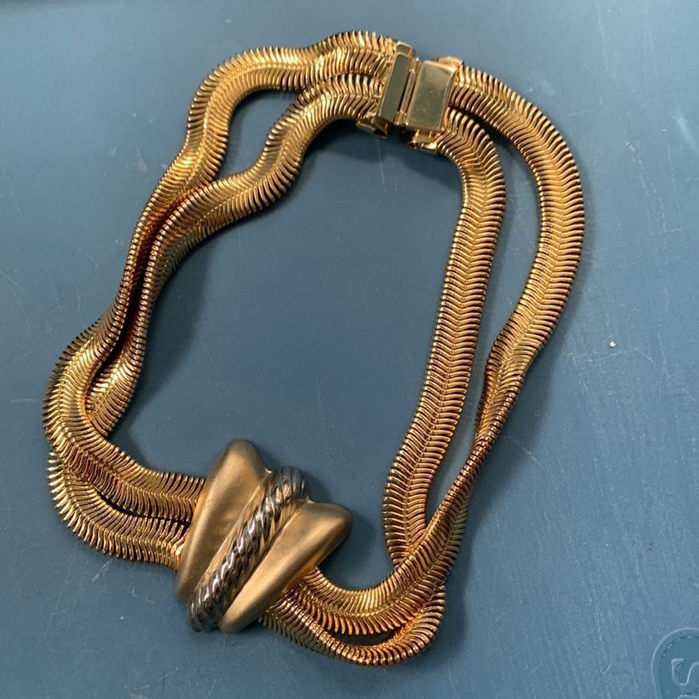 1980s Big Glam Omega Necklace - Picture 2 of 6